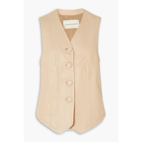 NWT By Malene Birger Simonse Leather Vest Cream DE 36 / US 6 Minimal Suiting - Picture 2 of 12